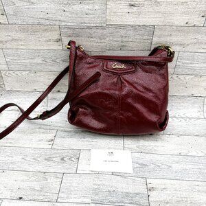 Coach Leather Crossbody Red Burgandy Shoulder Bag